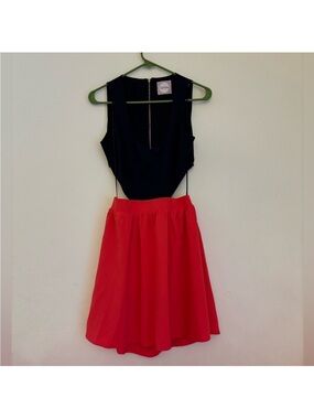 Alythea Navy/Orange Cut Out A-Line Dress
